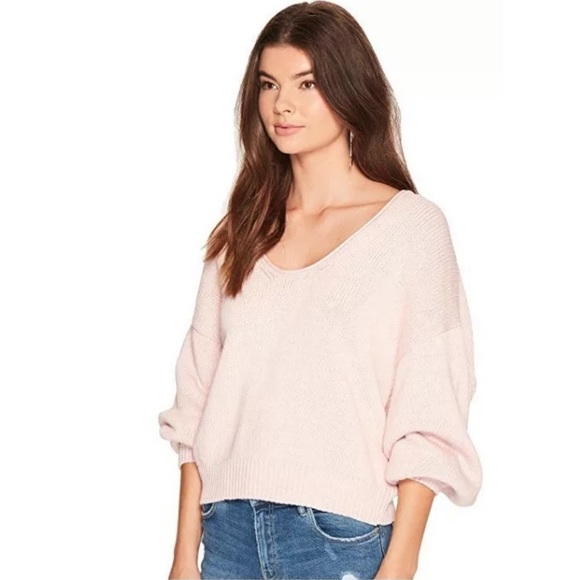 Free People Pink Rose Perfect Day Pullover Medium - Picture 2 of 7